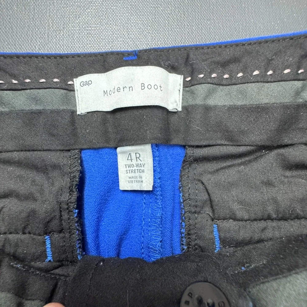 GAP Modern Boot Pants Women's Size 4 Blue Two-Way Stretch Flare Trouser Business - Picture 3 of 13